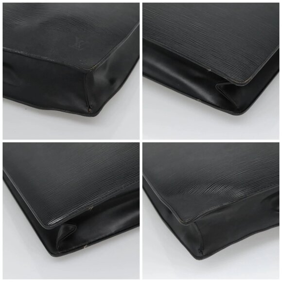LOUIS VUITTON Epi Sac Plat Hand Bag Black LV Auth - Picture 16 of 16